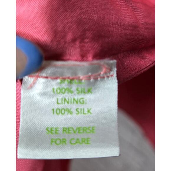 Lilly Pulitzer 100% silk pink embroidered Kathleen shift dress preppy Small. - Picture 7 of 7